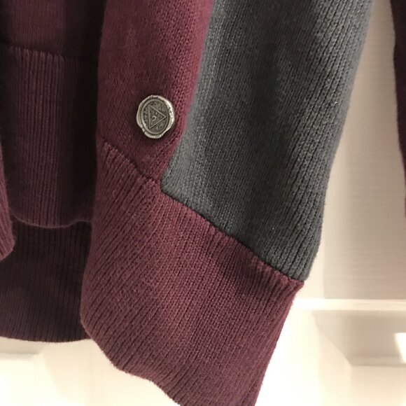 Guess 1/4 Zip Mock Neck Ribbed Pullover Sweater XL - Picture 5 of 10